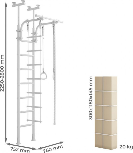 Изображение товара Шведская стенка Romana DSK 7 11.20.7.06.410.03.02-14.2 (серый/серый)