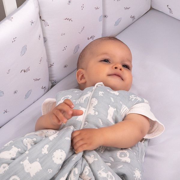 Изображение товара Спальный конверт Perina Soft Cotton / СПП-01.2 (зверюшки голубые)