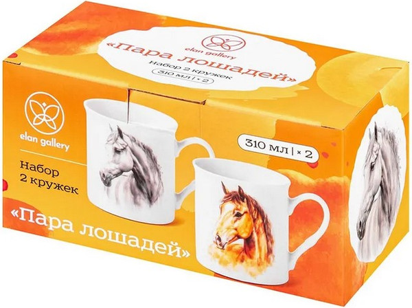 Изображение товара Набор кружек Elan Gallery Пара лошадей / 880235