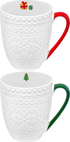 Изображение товара Набор кружек Elan Gallery Праздничный орнамент 880250