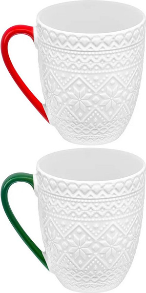 Изображение товара Набор кружек Elan Gallery Праздничный орнамент 880250