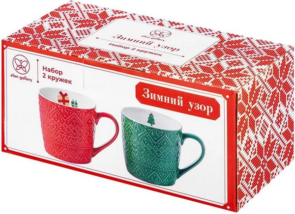 Изображение товара Набор кружек Elan Gallery Зимний узор 880251