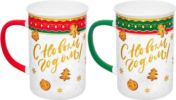 Изображение товара Набор кружек Elan Gallery Новогодняя Елка 880273
