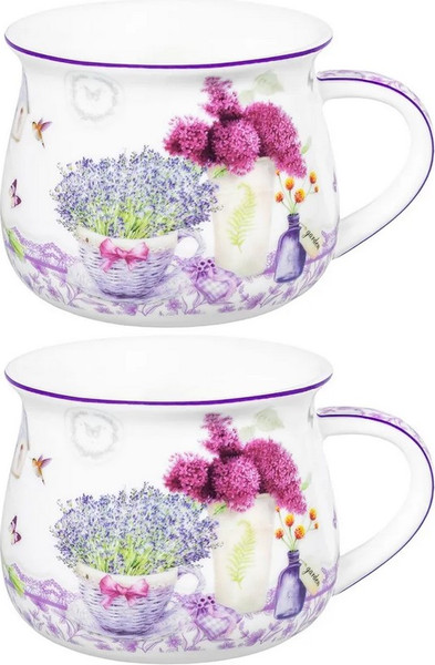 Изображение товара Набор кружек Elan Gallery Лаванда New Bone China 420766