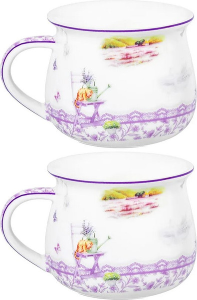 Изображение товара Набор кружек Elan Gallery Лаванда New Bone China 420766