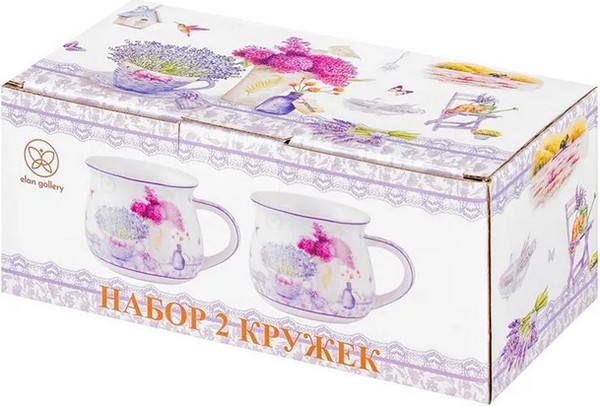 Изображение товара Набор кружек Elan Gallery Лаванда New Bone China 420766