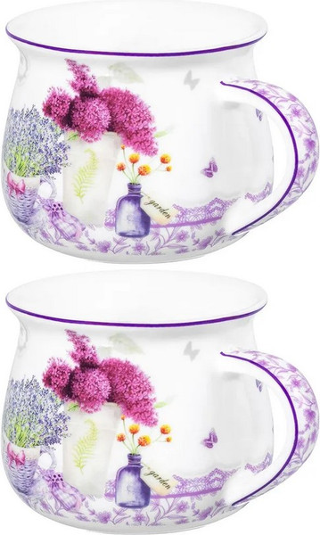 Изображение товара Набор кружек Elan Gallery Лаванда New Bone China 420766
