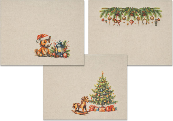 Набор полотенец Pole Kvetak (Беларускі лён) 45x60 22С145-ШР (59 Ожидание праздника-3 1)