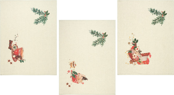 Изображение товара Набор полотенец Pole Kvetak (Беларускі лён) 45x60 22С145-ШР (28 Новогодний ужин-3 0)