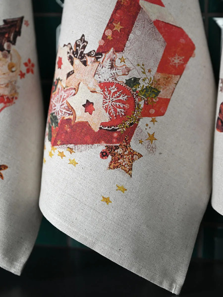 Изображение товара Набор полотенец Pole Kvetak (Беларускі лён) 45x60 22С145-ШР (28 Новогодний ужин-3 0)