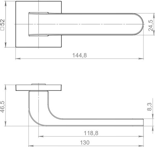 Изображение товара Ручка дверная Ajax furniture K.JS51.FLEX CP-8 (хром)