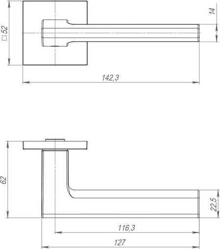 Изображение товара Ручка дверная Ajax furniture K.JS51.MARCO CP-8 (хром)