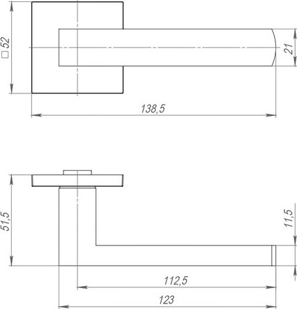 Изображение товара Ручка дверная Ajax furniture K.JS51.Optimal CP-8 (хром)