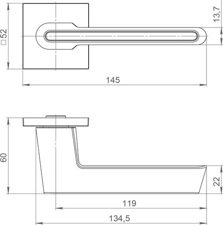 Изображение товара Ручка дверная Ajax furniture K.JS51.Stick BL/WH-19 (черный/белый)
