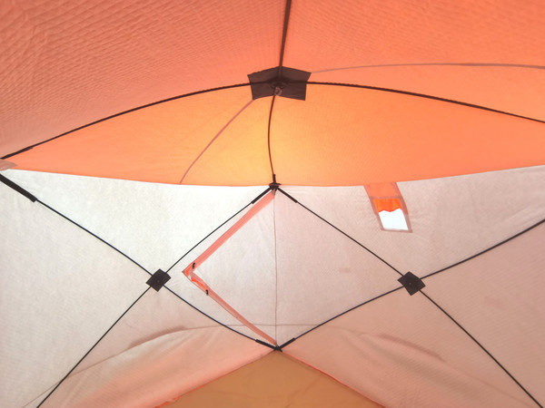 Изображение товара Палатка Пингвин Shelters MrFisher ЛОНГ 250 (белый/оранжевый)