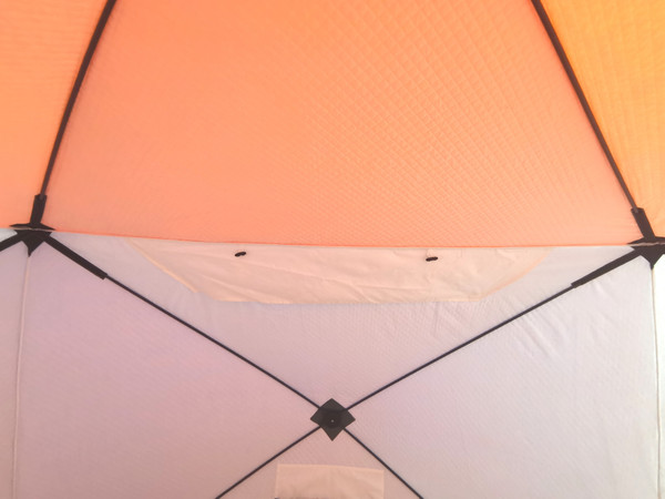 Изображение товара Палатка Пингвин Shelters MrFisher ЛОНГ 250 (белый/оранжевый)