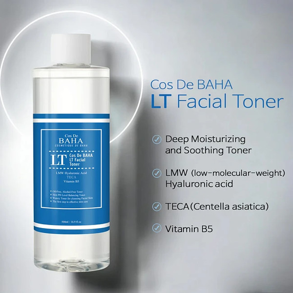 Изображение товара Тонер для лица Cos de Baha LT Facial Toner с низкомолекулярной гиалуроновой кислотой (500мл)