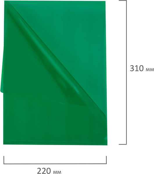 Изображение товара Папка-уголок Brauberg Universal / 273053 (зеленый)