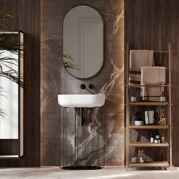 Изображение товара Консоль для ванной Belux Тристан Турин-560 (19, черный матовый)