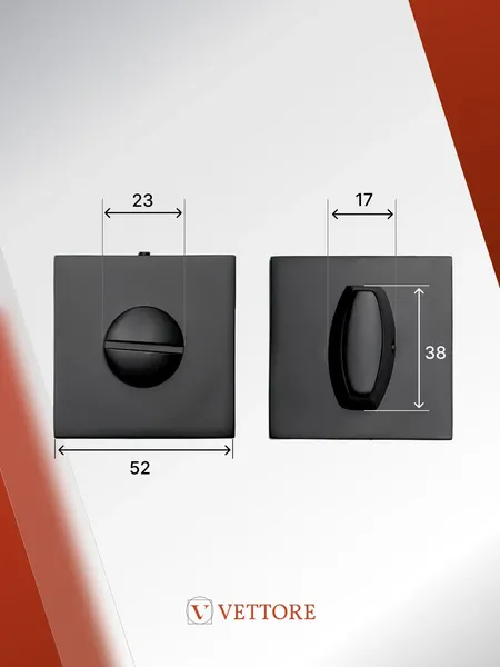 Изображение товара Фиксатор дверной защелки Vettore BK 2105 MBP (чtрный матовый)