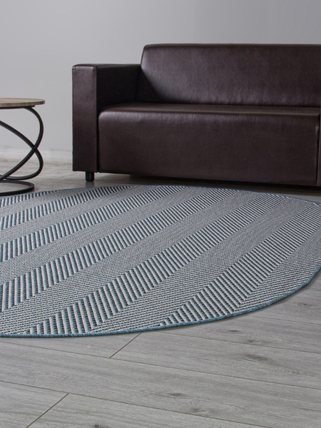 Изображение товара Циновка Merinos Kair S156-OVAL-BLUE (1.2х1.7)