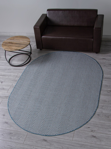 Изображение товара Циновка Merinos Kair S156-OVAL-BLUE (1.2х1.7)