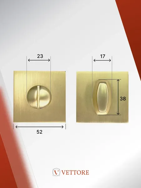 Изображение товара Фиксатор дверной защелки Vettore BK 2105 SSG (cатинированное золото)