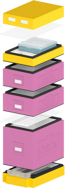 Изображение товара Улей Lyson Дадан На 6 Рамок / WDD58PUY (фиолетовый/желтый)