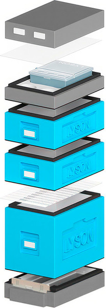 Изображение товара Улей Lyson Дадан На 6 Рамок / WDD58BG (синий/серый)