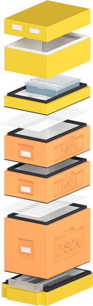 Изображение товара Улей Lyson Дадан На 6 Рамок / WDD21 (оранжевый/желтый)