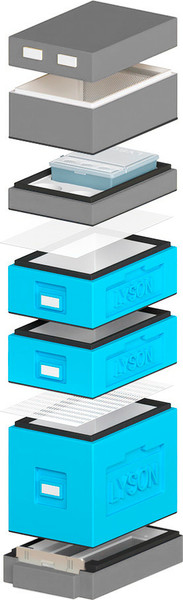 Изображение товара Улей Lyson Дадан На 6 Рамок / WDD24 (синий/серый)