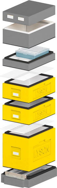 Изображение товара Улей Lyson Дадан На 6 Рамок / WDD30 (желтый/серый)