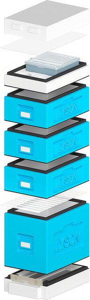 Изображение товара Улей Lyson Дадан На 6 Рамок / WDD03BW (синий/неокрашенный)