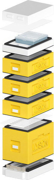 Изображение товара Улей Lyson Дадан На 6 Рамок / WDD03YW (желтый/неокрашенный)