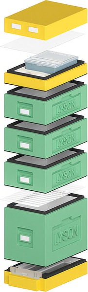 Изображение товара Улей Lyson Дадан На 6 Рамок / WDD36 (зеленый/желтый)