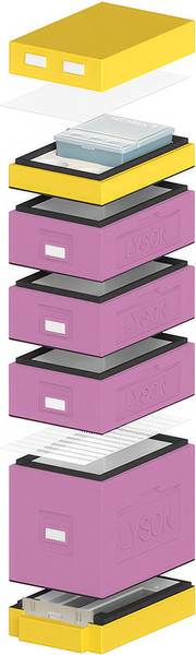 Изображение товара Улей Lyson Дадан На 6 Рамок / WDD33 (фиолетовый/желтый)