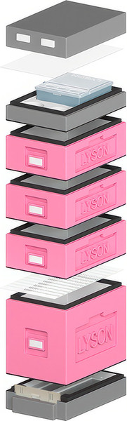 Изображение товара Улей Lyson Дадан На 6 Рамок / WDD38 (розовый/серый)