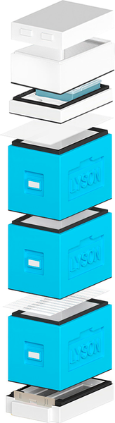 Изображение товара Улей Lyson Дадан На 6 Рамок / WDD114BW (синий/неокрашенный)