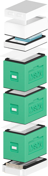 Изображение товара Улей Lyson Дадан На 6 Рамок / WDD114GW (зеленый/неокрашенный)