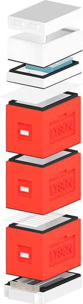 Изображение товара Улей Lyson Дадан На 6 Рамок / WDD114RDW (красный/неокрашенный)