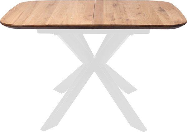 Изображение товара Обеденный стол ОКА Вейв раздвижной 120-160x80x75 (дуб натуральный/белый)