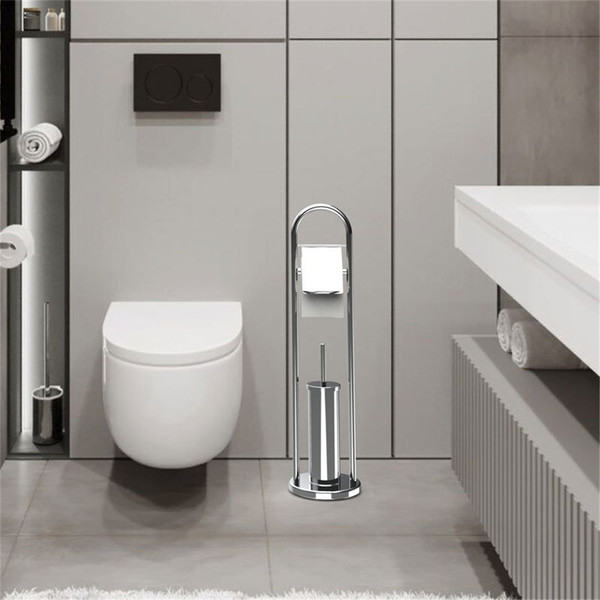 Изображение товара Стойка для туалетной бумаги с ершиком Saniteco 6407001445A