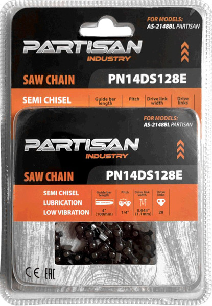 Изображение товара Цепь для пилы Partisan PN14DS128E