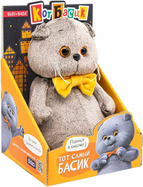 Изображение товара Мягкая игрушка Budi Basa Кот Басик в галстуке-бабочке / 10870381