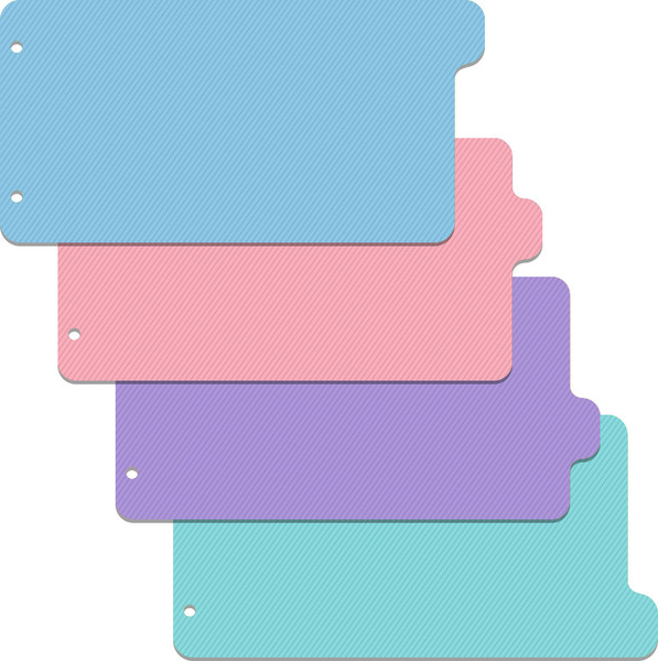 Изображение товара Разделитель документов Erich Krause Diagonal Pastel / 62926 (4шт)