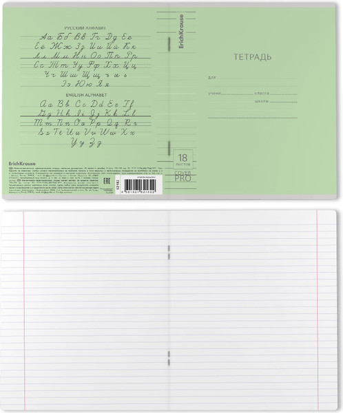 Изображение товара Тетрадь Erich Krause Классика CoverPrо Fizzy / 62182 (18л, зеленый)