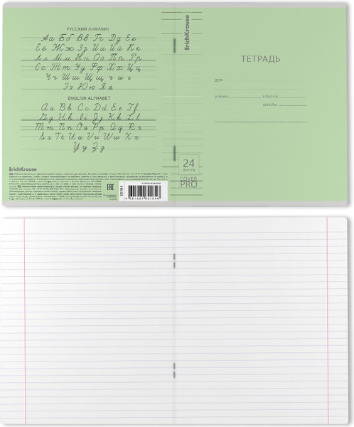 Изображение товара Тетрадь Erich Krause Классика CoverPrо Fizzy / 62184 (24л, зеленый)