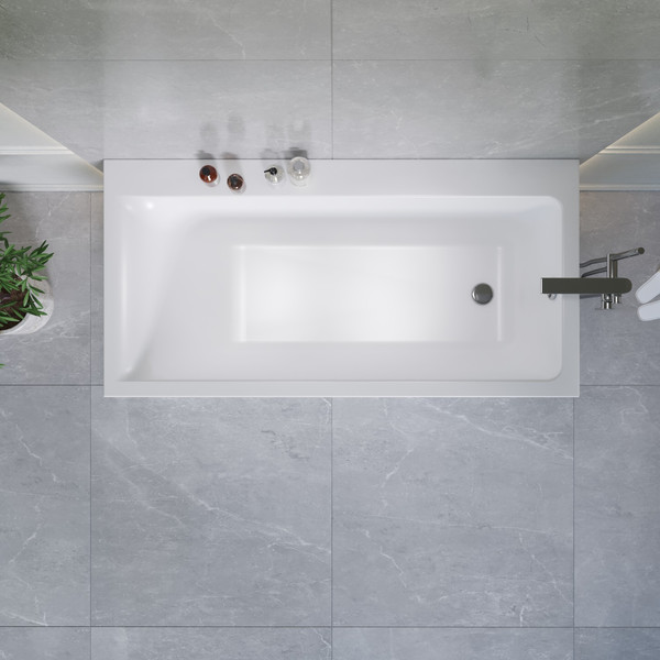 Изображение товара Ванна акриловая Lauter Seraphina 170x80 / 2112170R (с ножками и сифоном 21Y11020 хром)
