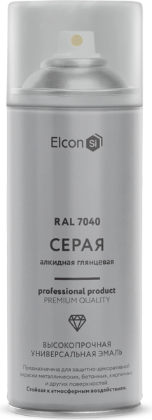 Изображение товара Эмаль Elcon Универсальная Алкидная RAL 7040 глянцевый