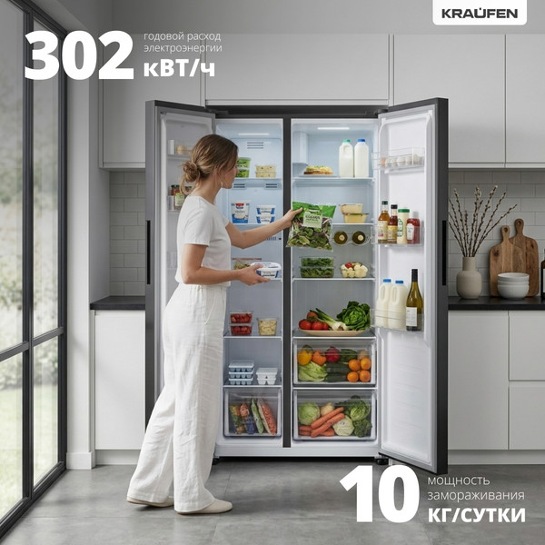 Изображение товара Холодильник с морозильником Kraufen RF2-55N